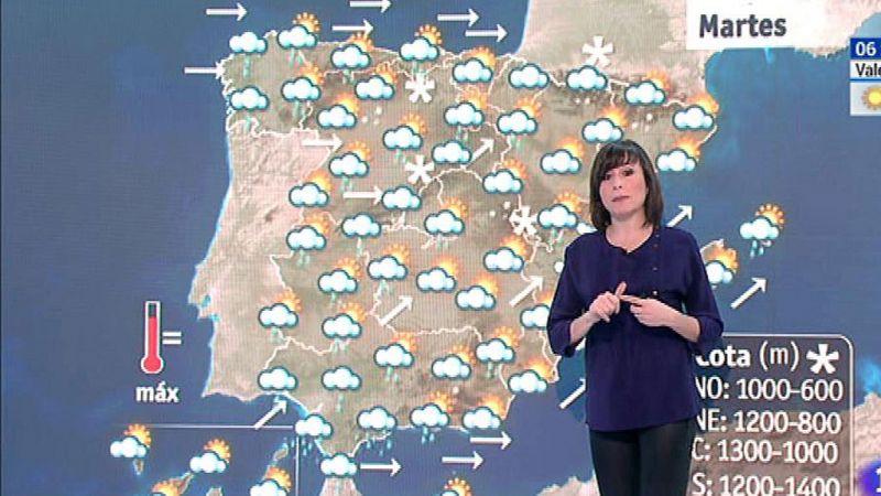 Este martes, lluvias en Galicia y Andalucía y viento fuerte en norte y este