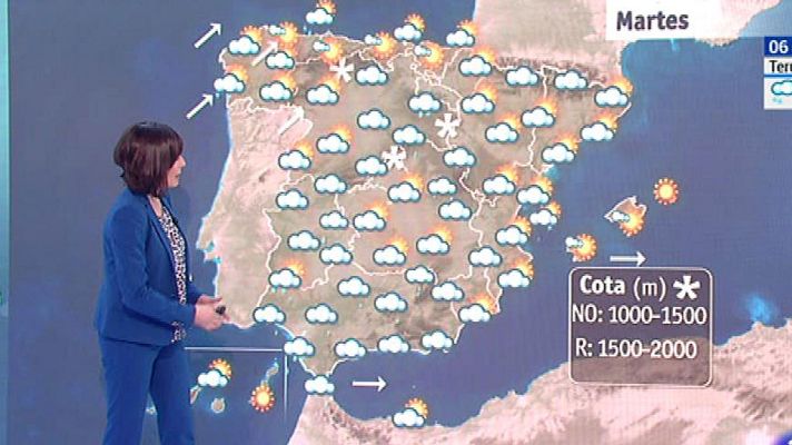 El tiempo - Este martes, lluvias fuertes y viento en el litoral gallego