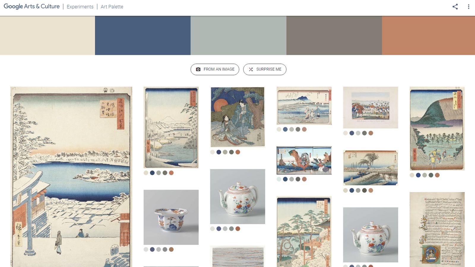 'Art Palette', el experimento de Google para localizar arte mediante inteligencia artificial
