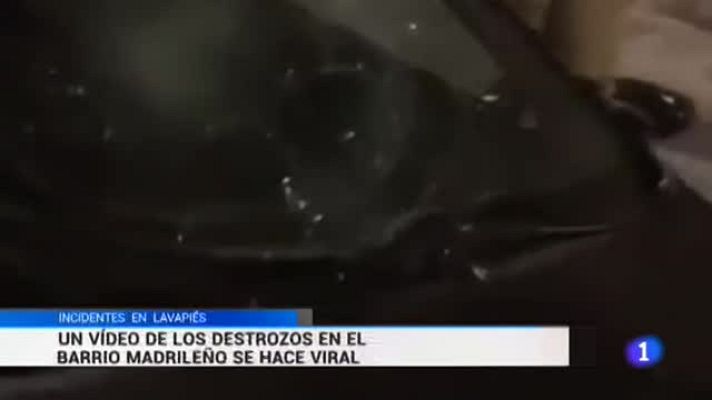 Telediario 1 - Incidentes en Lavapiés
