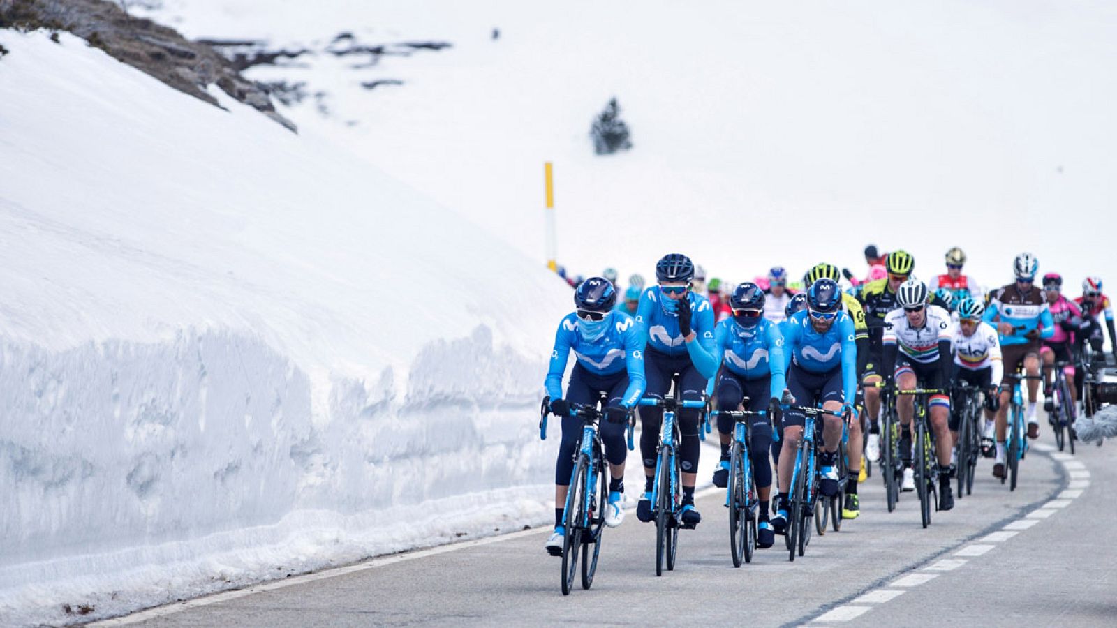 El corredor del Trek ha ganado la 5ª etapa en Vielha. El pelotón de favoritos ha llegado, con Valverde, a 14'' del colombiano.