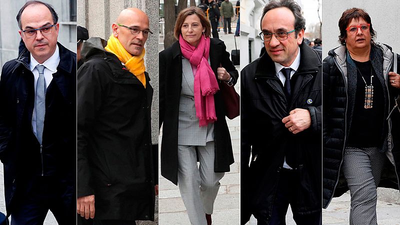 El Supremo dicta prisión para Turull, Forcadell, Romeva, Rull y Bassa por riesgo de fuga