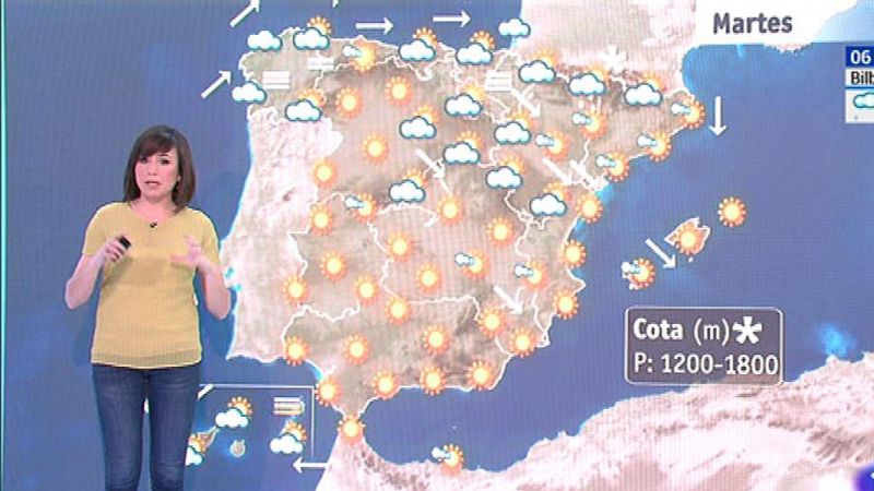 Este martes habrá un aumento de las temperaturas generalizado en la península y en el este de Canarias