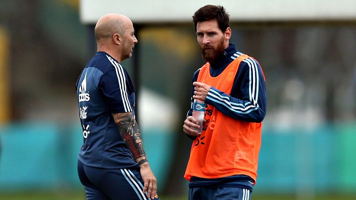 Telediario 1 - Messi será duda hasta última hora para enfrentarse a España en el Wanda