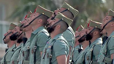 Desembarco de la Legión en el puerto de Málaga