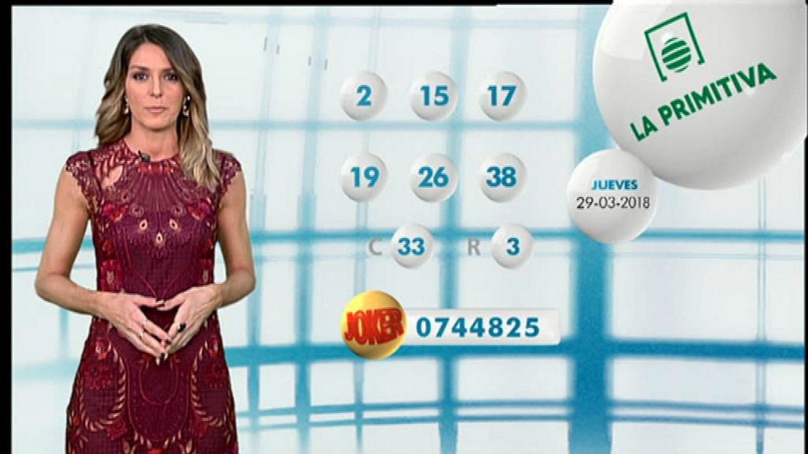 Lotería Nacional + La Primitiva + Bonoloto - 29/03/18 - ver hora