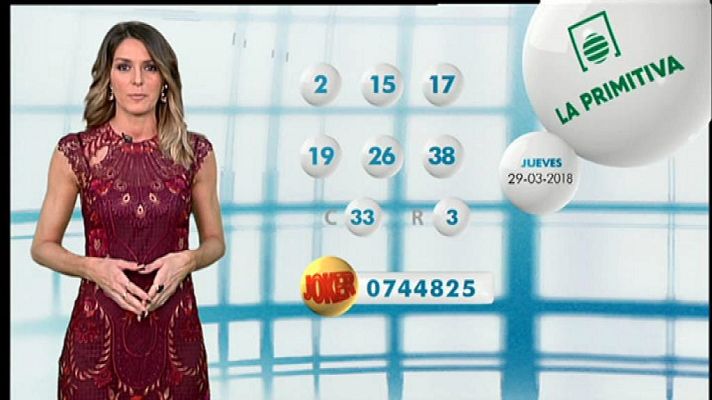Loterías - Lotería Nacional + La Primitiva + Bonoloto - 29/03/18