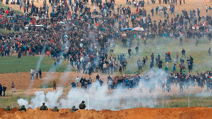 Informativo 24h - Cinco palestinos muertos en las protestas de 'La Marcha del Retorno' en la frontera entre Gaza e Israel