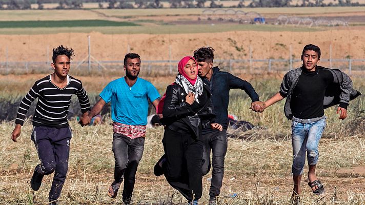 Polémica por un vídeo en el que supuestamente disparan a un palestino por la espalda en las protestas en Gaza