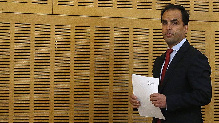 Telediario 1 - El rector de la Universidad Rey Juan Carlos no tiene constancia del trabajo de fin de máster de Cifuentes