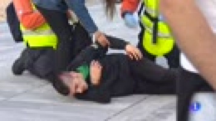 Telediario 1 - Así se refuerza el metro en las noches de fútbol del Atlético