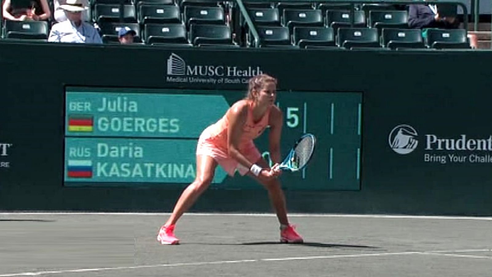Tenis - WTA Torneo Charleston (EEUU) 1/4 Final: J. Goerges - D. Kasatkina