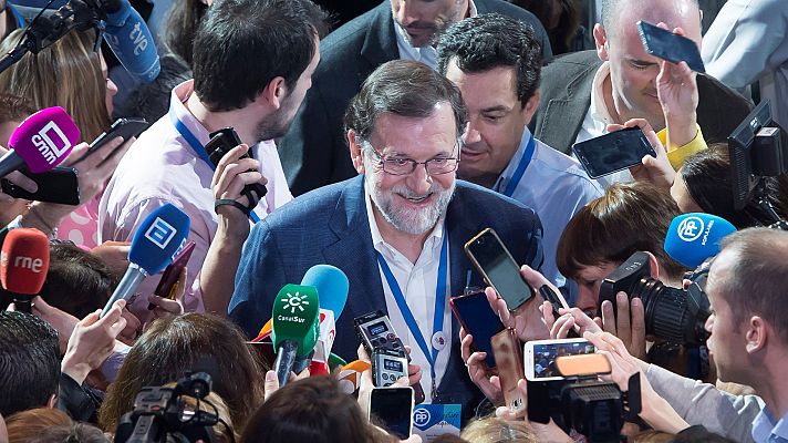Telediario 1 - Rajoy: "Manifiesto el apoyo del PP a la presidenta de la Comunidad de Madrid"