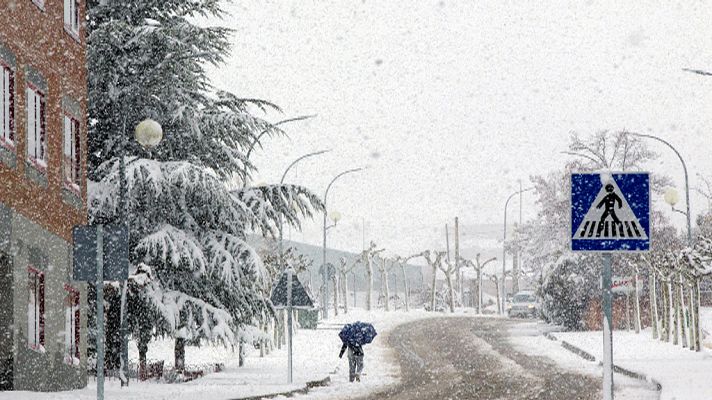 El tiempo - Nevadas en mitad este peninsular y temperaturas en aumento en centro