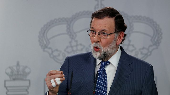 Telediario 1 - Rajoy cree que Cifuentes ya dio explicaciones por el máster y no ve razón para que Cs rompa el pacto