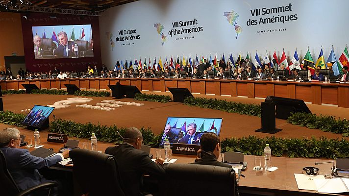 Telediario 1 - Los asistentes a la VIII Cumbre de las Américas aprueban por unanimidad un pacto anticorrupción