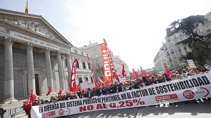 Informativo 24h - CCOO y UGT vuelven a salir a la calle para pedir que las pensiones se actualicen con el IPC
