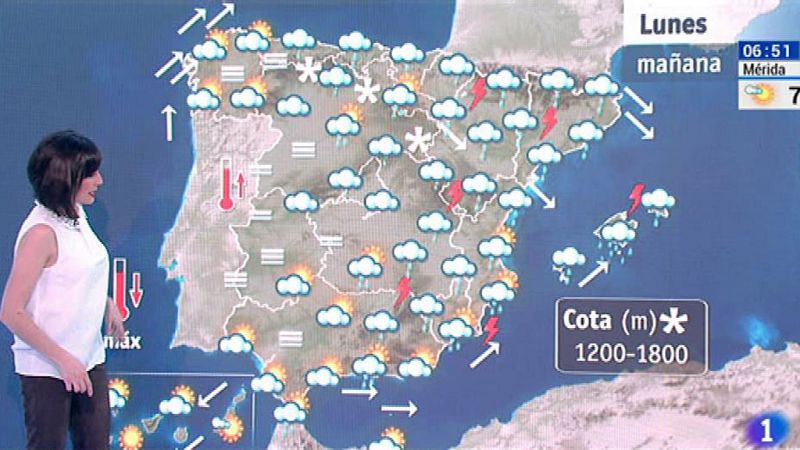 Este lunes será muy nuboso en el este y Baleares y soleado en el resto de España