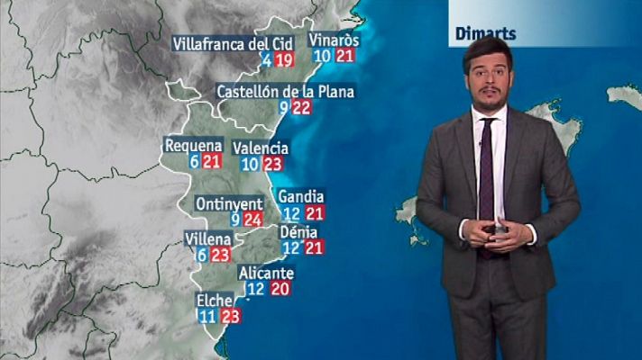 El tiempo en la Comunidad Valenciana - 16/04/18