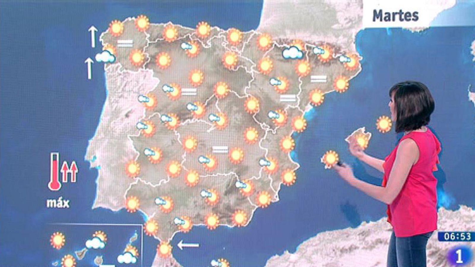 Este martes habrá un ascenso de las temperaturas en el interior peninsular y Cantábrico oriental