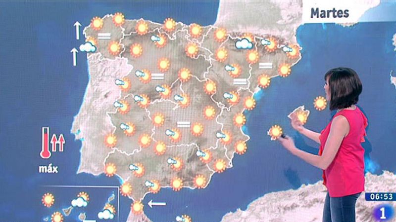 Este martes habrá un ascenso de las temperaturas en el interior peninsular y Cantábrico oriental