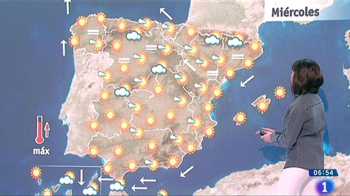 Este miércoles habrá predominio de cielos poco nubosos y tiempo estable en todo el país