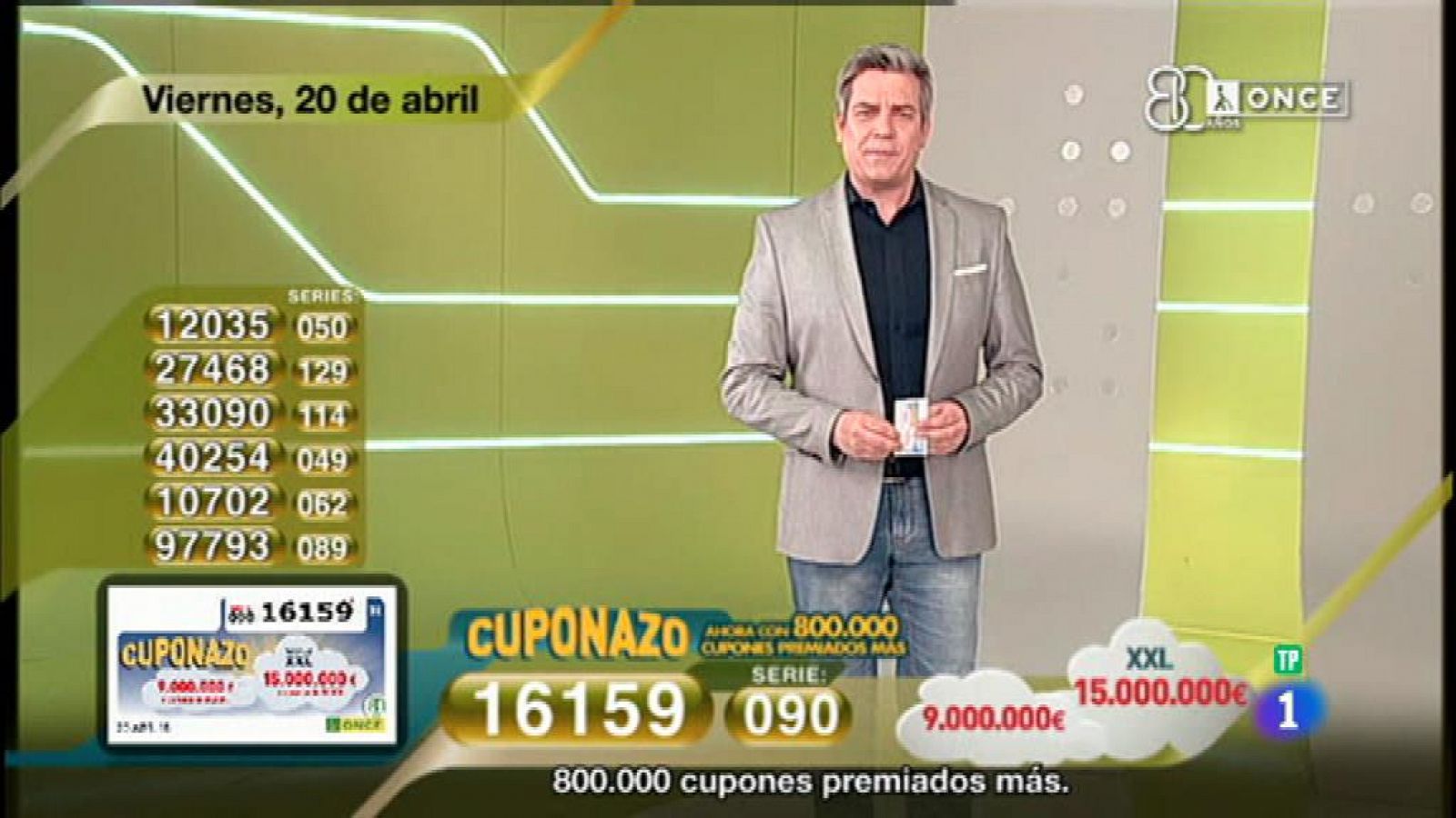 Sorteo ONCE - 20/04/18 - ver ahora