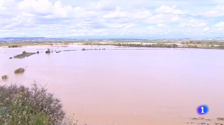 Telediario 1 - Se evalúan los daños por la riada en Zaragoza