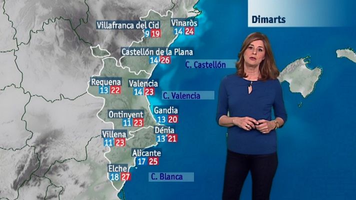 El tiempo en la Comunidad Valenciana - 23/04/18