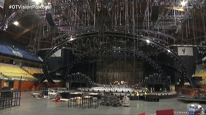 Así se está construyendo el escenario de Eurovisión 2018