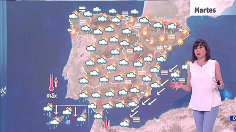 Este martes habrá tormentas fuertes en Andalucía y ascenso de las temperaturas en el tercio norte
