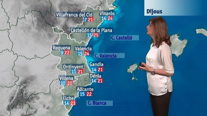 L'informatiu - Comunitat Valenciana - El tiempo en la Comunidad Valenciana - 25/04/18