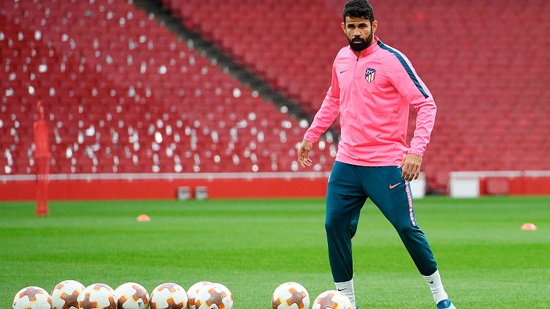 El Atlético de Madrid se juega este jueves contra el Arsenal la ida de las semifinales de la Europa League con la duda de si jugará o no Diego Costa.