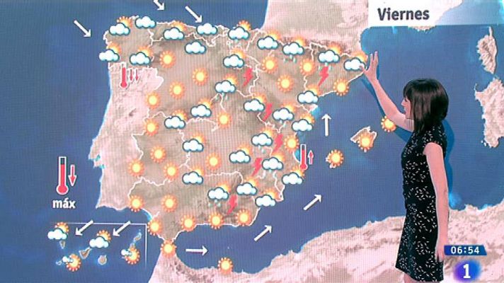 Este viernes habrá tormentas en el interior este peninsular y nevadas en el noroeste