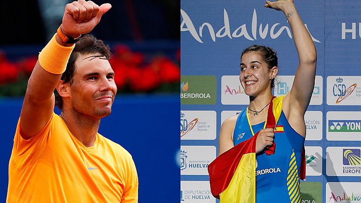 Telediario 1 - Rafa Nadal y Carolina Marín, magos de la raqueta en TVE