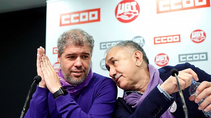 Informativo 24h - CC.OO. y UGT advierten a Gobierno y patronal: si no empieza a repartirse la riqueza, habrá "movilizaciones crecientes"