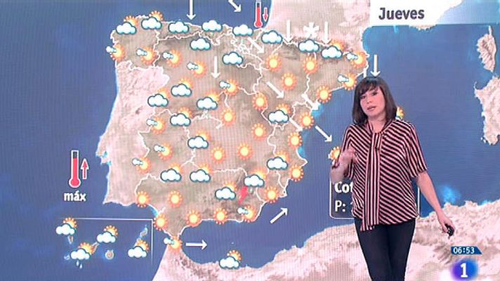 El tiempo - Este jueves habrá intervalos de viento fuerte en Navarra, nordeste peninsular y Menorca