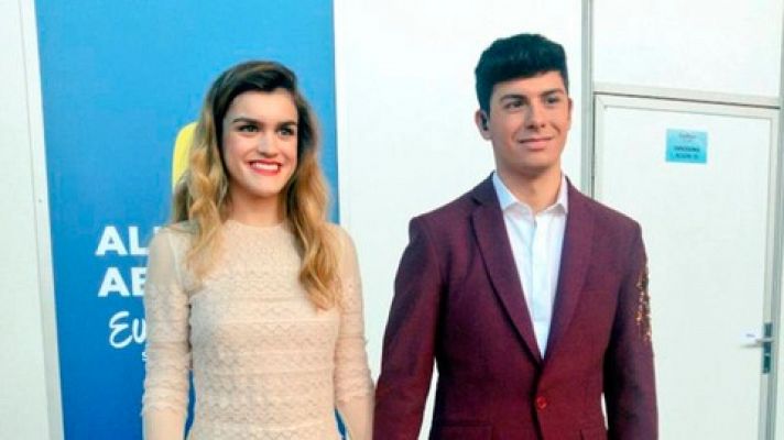 Amaia y Alfred, antes del ensayo general de la Semifinal 1