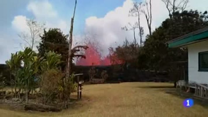 Telediario 1 - La lava del volcán Kilauea sigue avanzando en Hawái