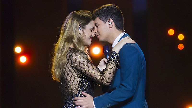 Eurovisión 2018 - Actuación de Amaia y Alfred en la primera semifinal de Eurovisión 2018