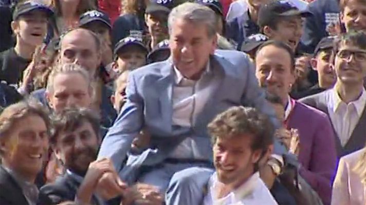 Madrid Open de Tenis - La Caja Mágica rinde homenaje a Manolo Santana en su 80 cumpleaños