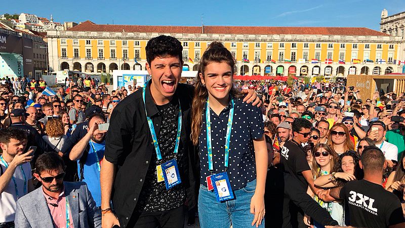 Espaa Directo - Amaia y Alfred, con los eurofans en Eurovisin 2018