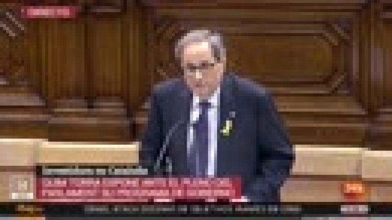 Torra reivindica al "president" Puigdemont y promete construir un "Estado independiente" en Cataluña