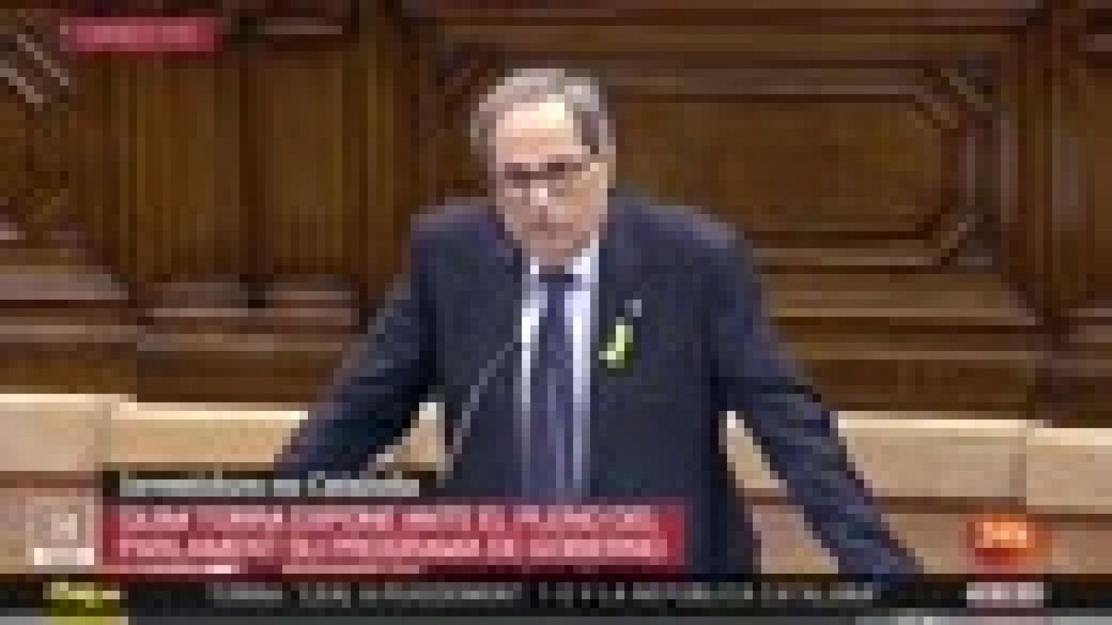 Torra critica al rey en su discurso de investidura: "Majestad, así no"