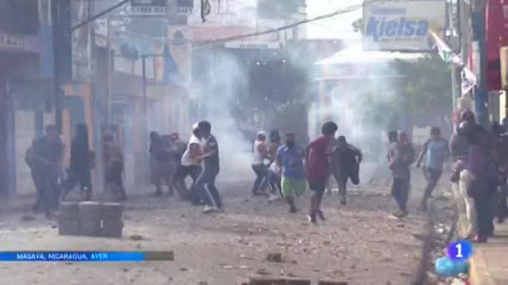 Telediario 1 - Tres semanas de protestas y más de 50 muertos en Nicaragua