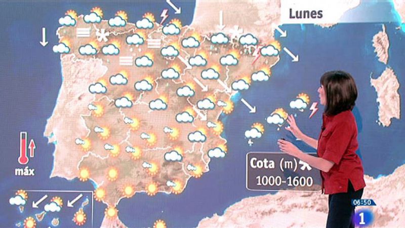 Este lunes habrá lluvia en Galicia, Cantabria y Navarra y poco nuboso resto del país