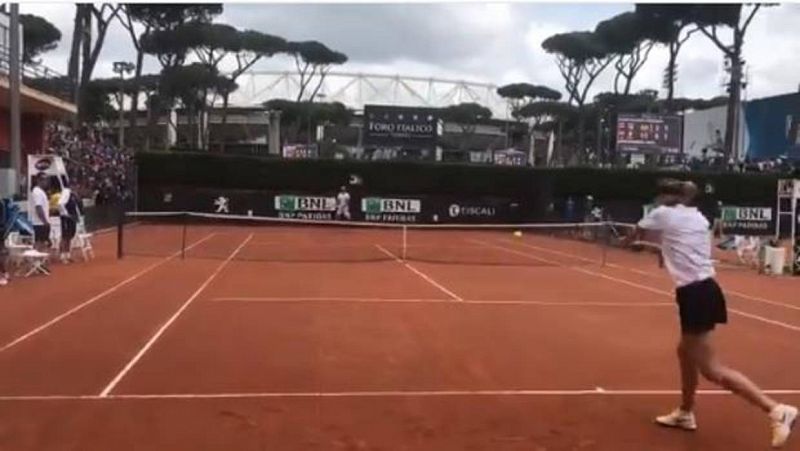 Sharapova entrena en Roma con Nadal | Ver