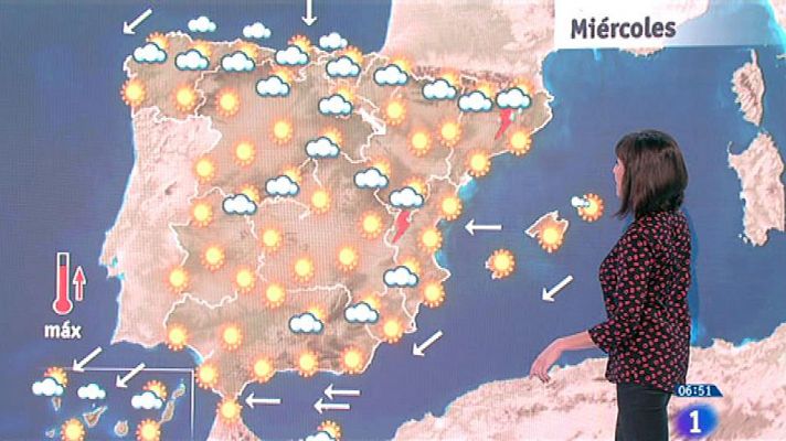 Este miércoles habrá viento, nubes, lloviznas y aumento de las temperaturas