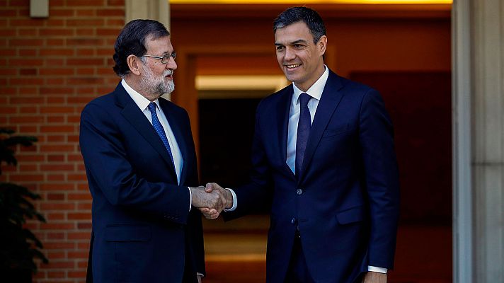 Telediario 1 - Rajoy y Sánchez actuarán contra cualquier estructura política en Cataluña contraria a la ley