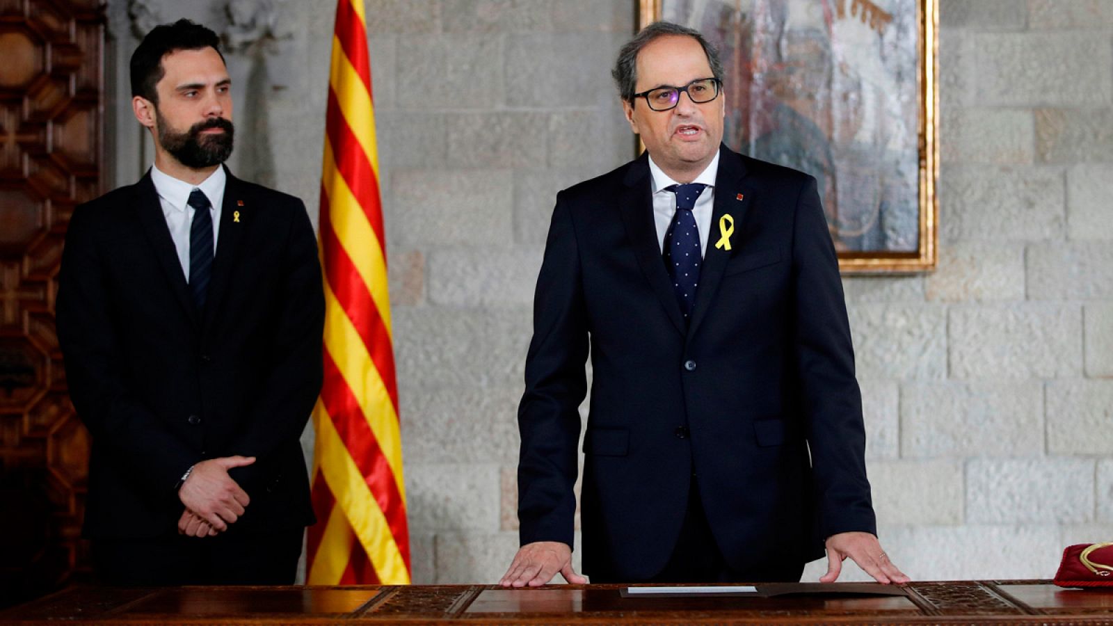 Informativo 24h: Torra toma posesión como president de la Generalitat sin presencia del Gobierno y sin aludir a la Constitución | RTVE Play